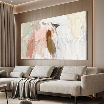 Canvas Wall Art Decor Large Wall Art Pictures Pink and White Wall Art Decor Abstract Art Work Wall Decoration