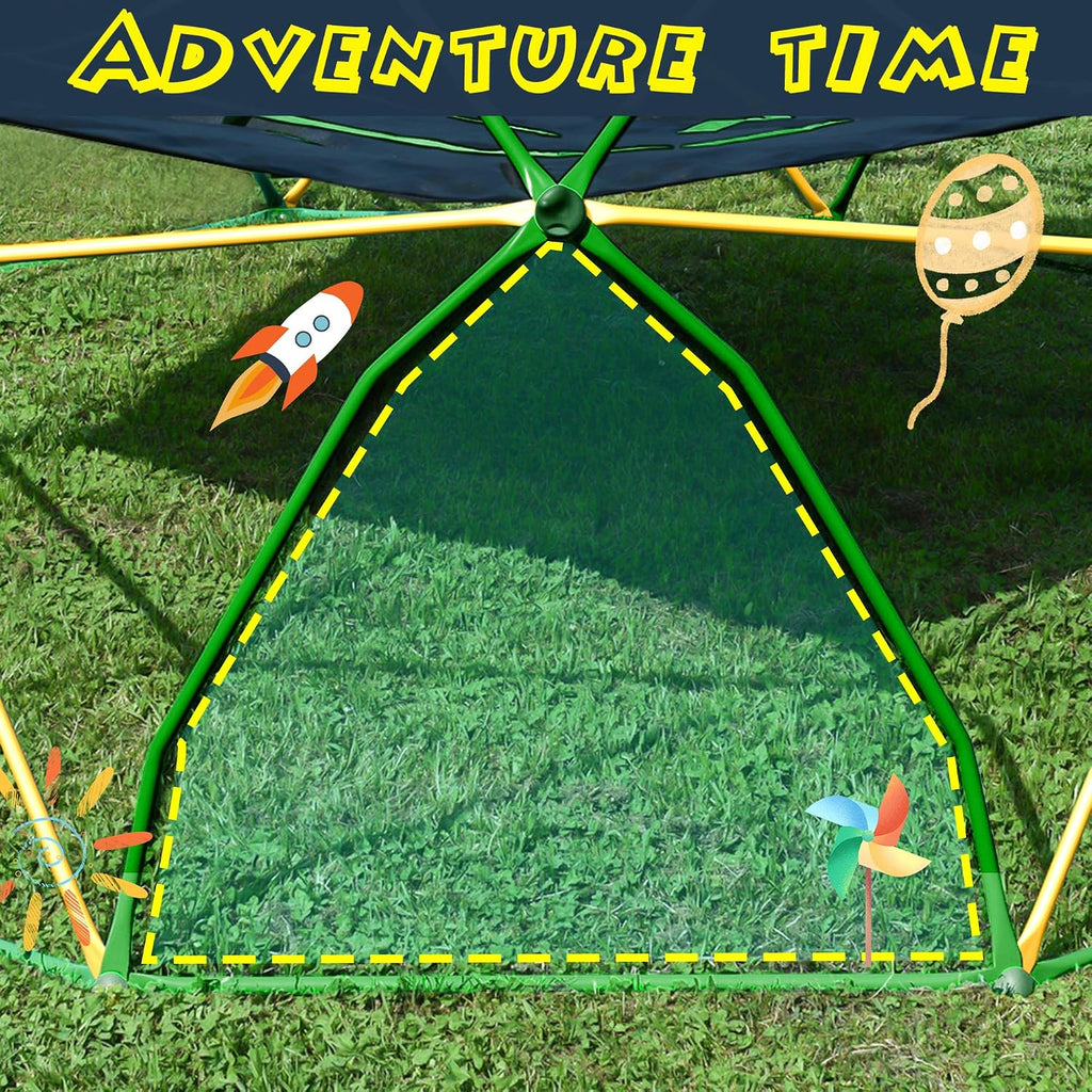 12 FT Climbing Dome for Kids 3-10, Outdoor Play Equipment Supporting 1000 lbs, Anti-Rust Jungle Gym, Easy Assembly