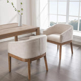 Beige Dining Chairs Set of 2 Mid-Century Modern Dining Chairs