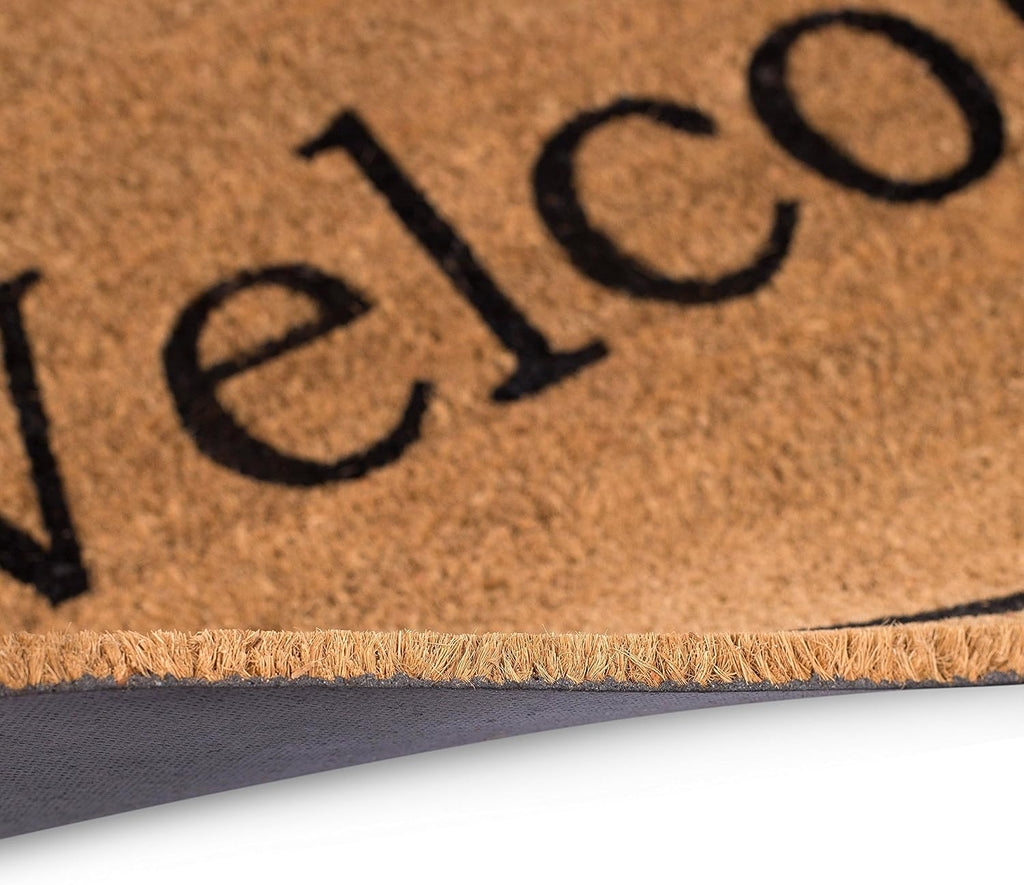 Welcome Door Mat - Decorative Entry Rug - Outdoor Floor Doormats for Front Door, Entrance, or Cabin - Heavy Duty