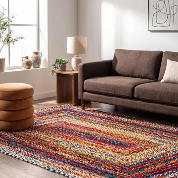Tammara Multicolor Ombre Braided Area Rug, 3' x 5'