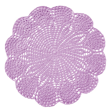 13 inches Round Flower Lace Doily Home Decor Doilies Handmade Crochet Placemats Kitchen Tableware (Pack of 1 PC
