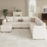 Modular Sectional Sofa Couches, Large Convertible Modular Couches with Storage