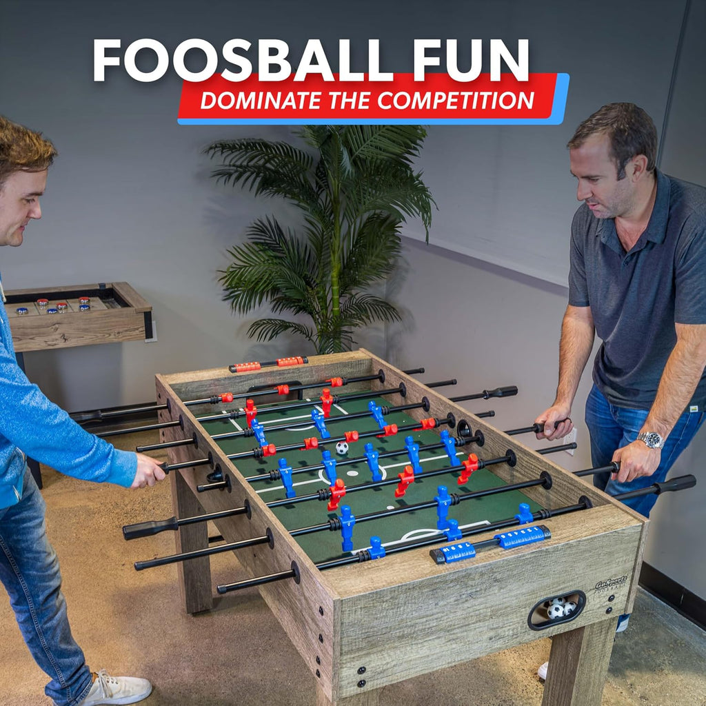 54 Inch Full Foosball Table for Adults - Perfect for Home, Office or Game Room - Choose Color