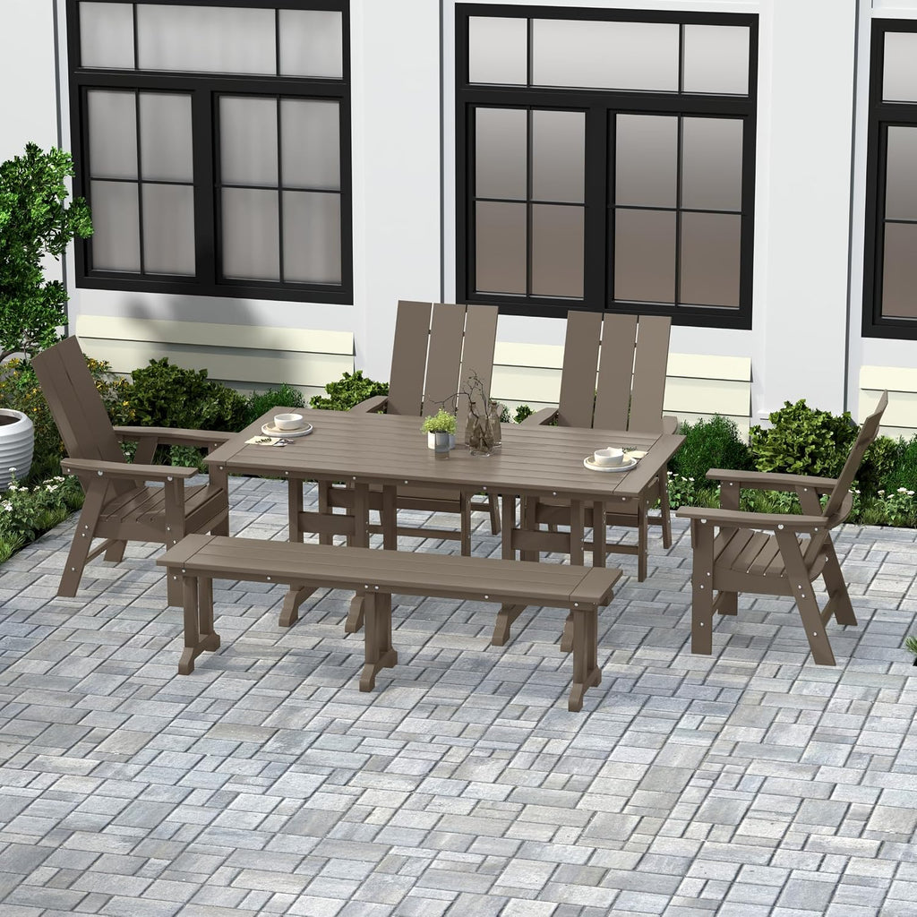 Fire Pit Chairs, Outdoor Chair HDPE Adirondack Chair, Modern Patio Porch Chair, Front Porch Backyard Deck Outside
