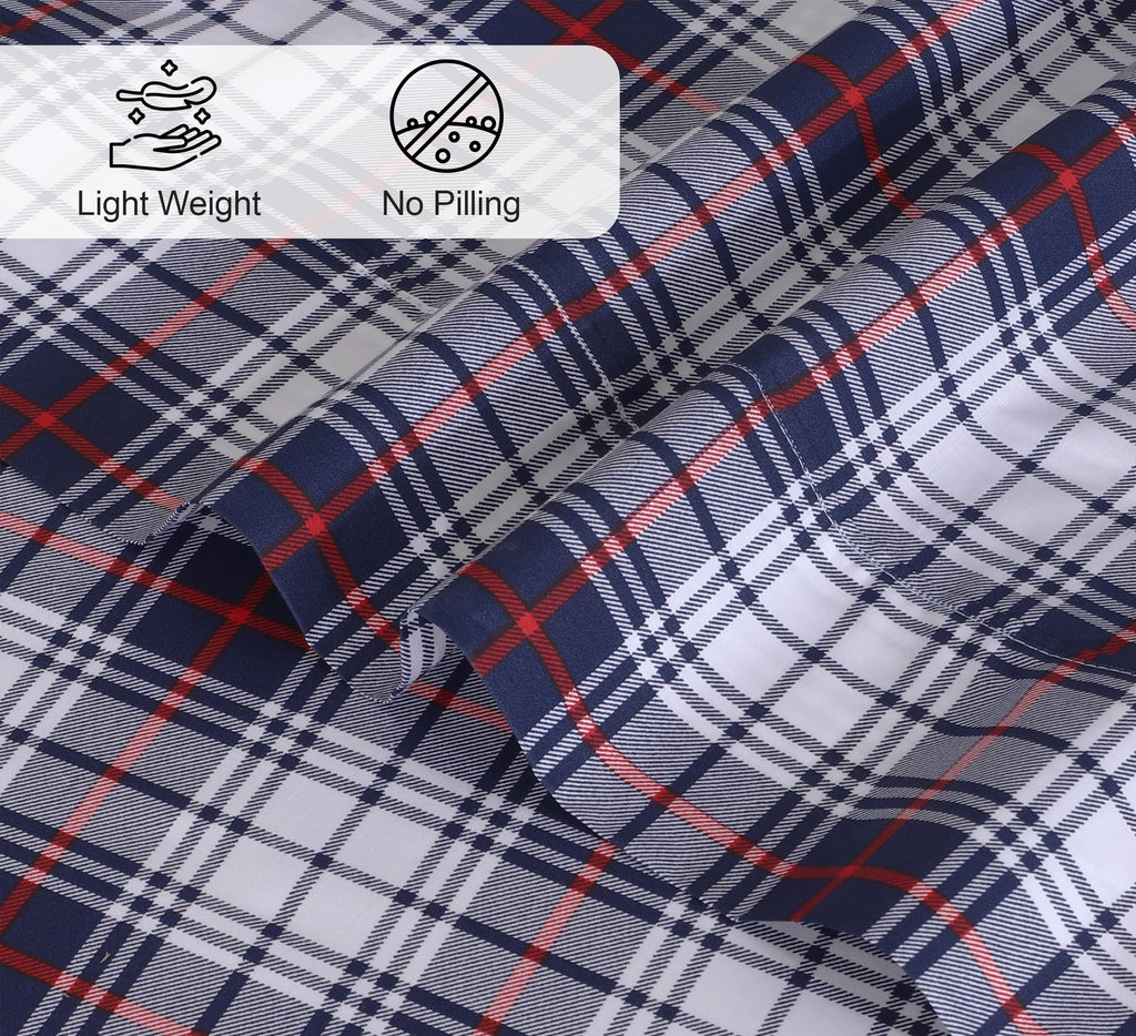100% Cotton Split King Sheets, Percale Sheet Set, Prussian