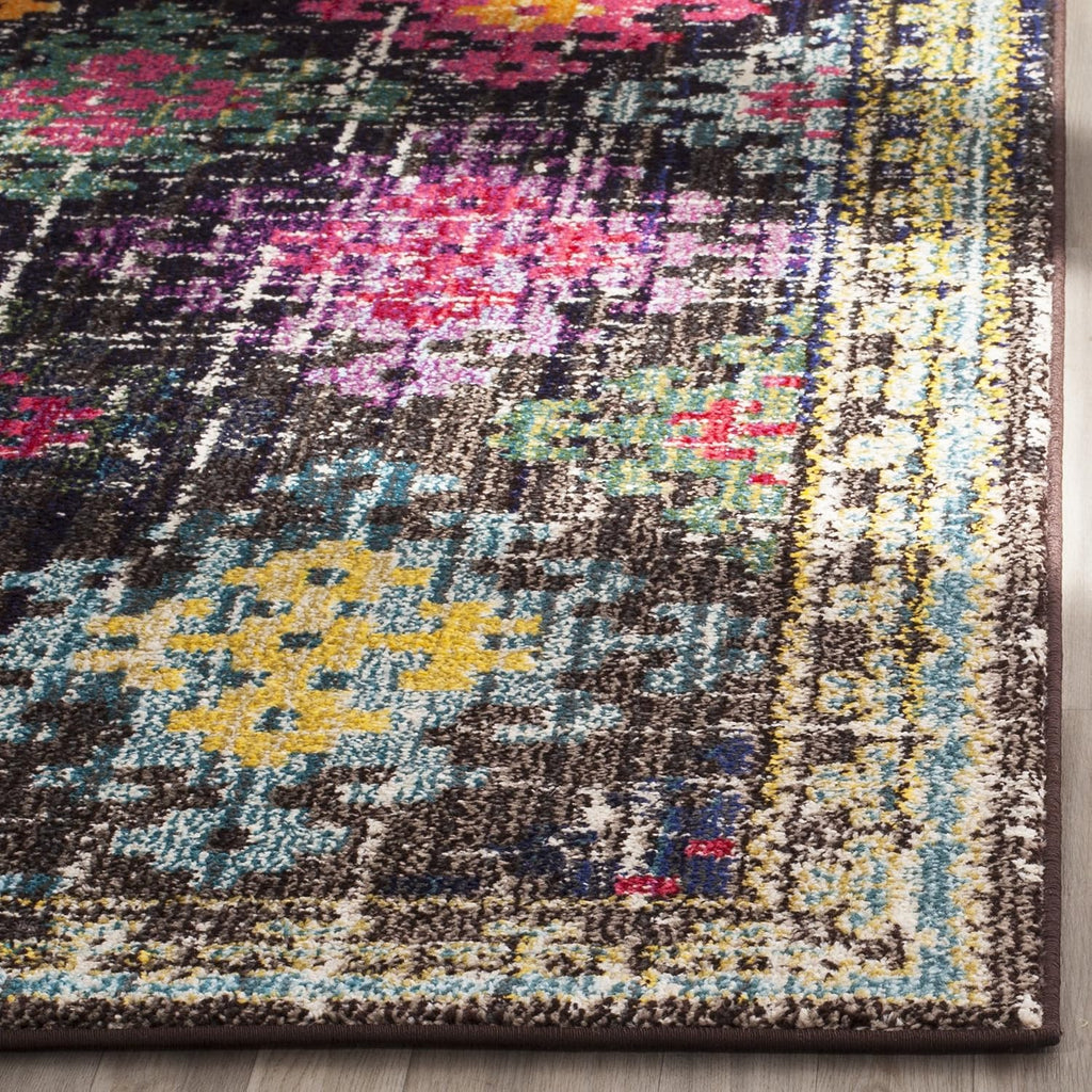 Monaco Collection Runner Rug, Multi, Boho Diamond Trellis Design, Non-Shedding & Easy Care, Ideal for