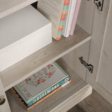Miscellaneous Storage Bookcase with Doors, Adjustable Shelves, 5 Shelf Bookcase - Chalked Chestnut Finish
