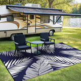 Outdoor Rug 9’x12’ Waterproof for Patio Clearance, Reversible Indoor Outdoor Plastic Straw Camping R