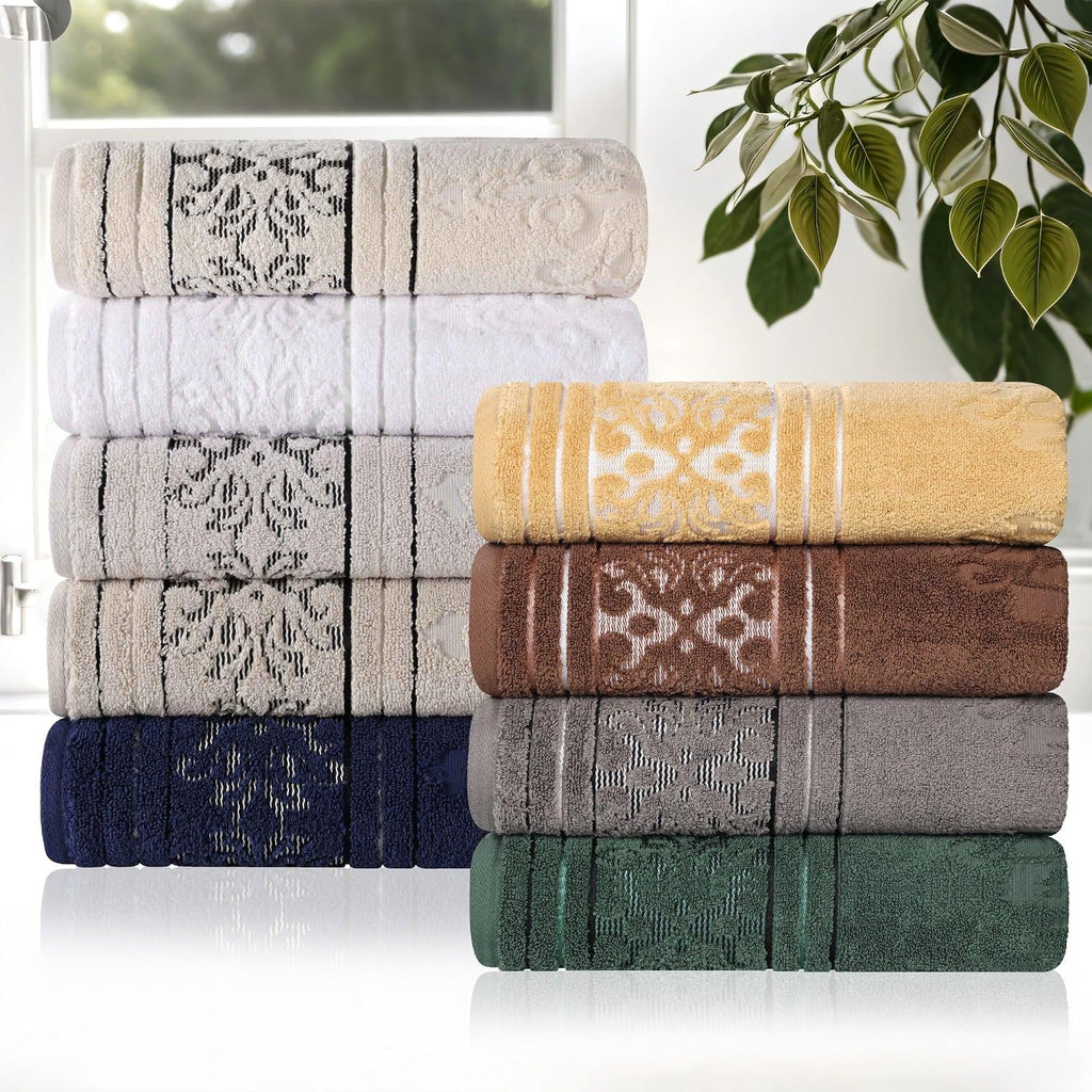 Cotton Bath Towel Set, Large Plush Absorbent Body Towels, Luxury Soft Quick Drying, Shower, Spa, Hotel, Pool, Guest