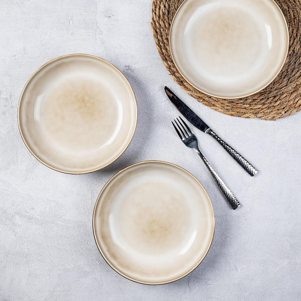 8.5'' Ceramic Pasta Bowls Set of 6, 36oz Large Stoneware Bowls Set | Large Dinner Serving Bowls Set, Wide Bowl Plate