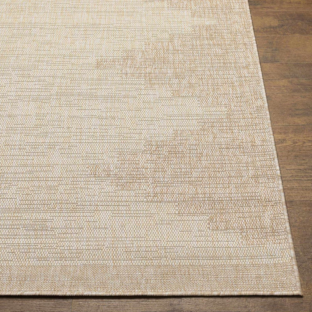 Eris Outdoor Area Rug - Outside Porch Patio Rug Carpet - No Pile Rug - Waterproof Rug - Geometric - Brown, Cream