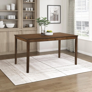 55.5" Dining Table for 4, Modern Rectangular Dining Room Table, Wood Dining Table, Modern Wood Table with Solid Wood