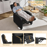 Recliner Chair PU Leather Recliner Sofa Home Theater Seating with Lumbar Support Overstuffed High-Density Foam &