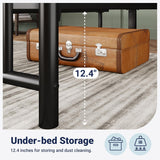 14 Inch King Metal Platform Bed Frame with Victorian Vintage Headboard and Footboard/Mattress Foundation/Under Bed