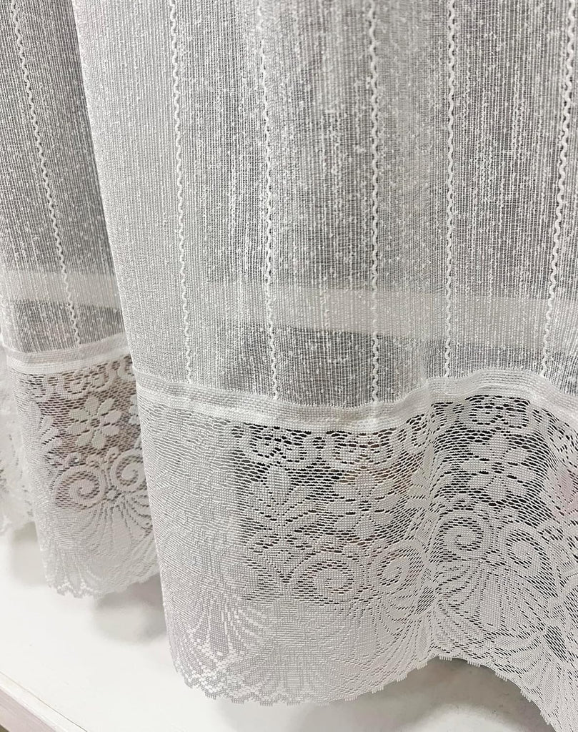 Starry Breeze 3pcs Cafe Curtain Tiers Set, 100% Polyester, Light Filtering, Subtle Linen-Like Texture,Soft as