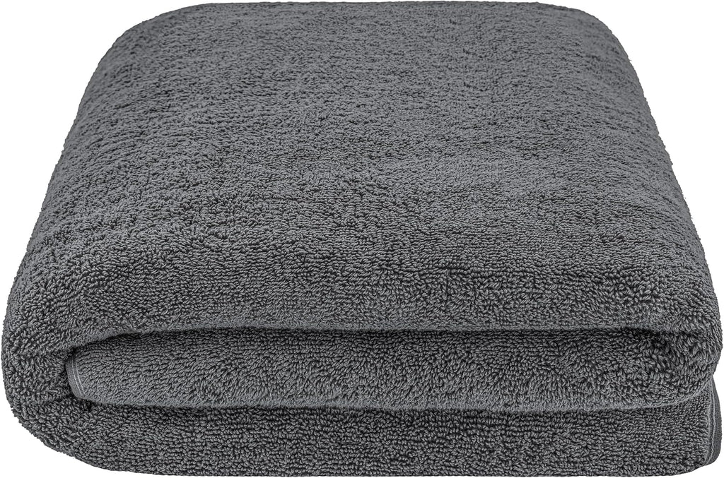 100% Cotton Turkish Towel, Soft Absorbent Quick Dry, 40x80 Oversized Bath Sheet Towel, Dark Gray