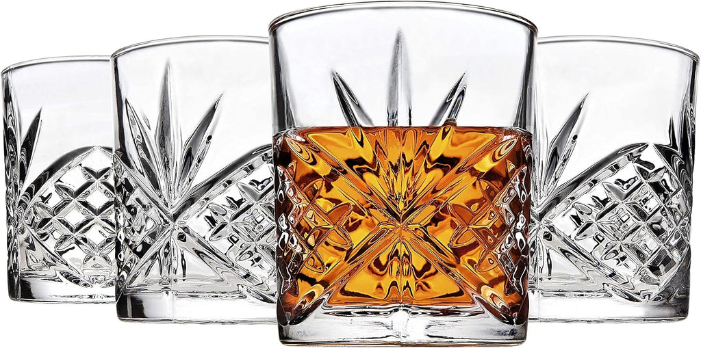 Old Fashioned Whiskey Glasses, Drinking Glasses, Shatterproof and Reusable Acrylic - Dublin Collection, Set of 4