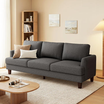Mid Century Modern Couches , 89" Comfy Couch Sofa with 3-Seater Deep Seats, Upholstered Sofas Apartment, Bedroom