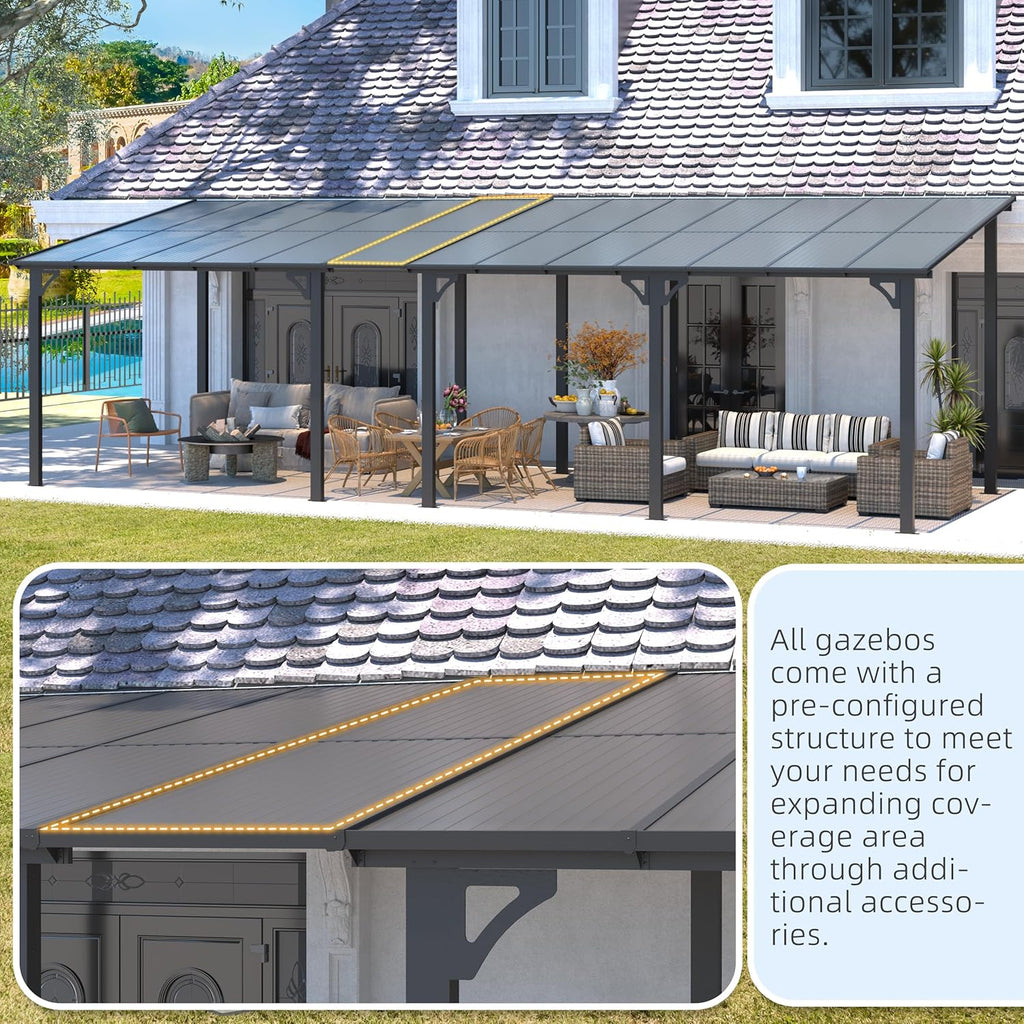 16' x 8' Gazebo Outdoor Pergola for Patio