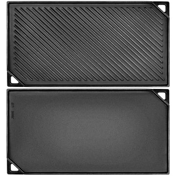 Reversible Cast Iron Griddle, 16.5" x 9.5" Rectangular Griddle Pan