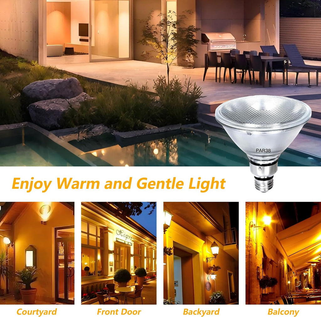 Par38 Halogen Bulb 90W 120V,Halogen Flood Light Bulb 4Pcs