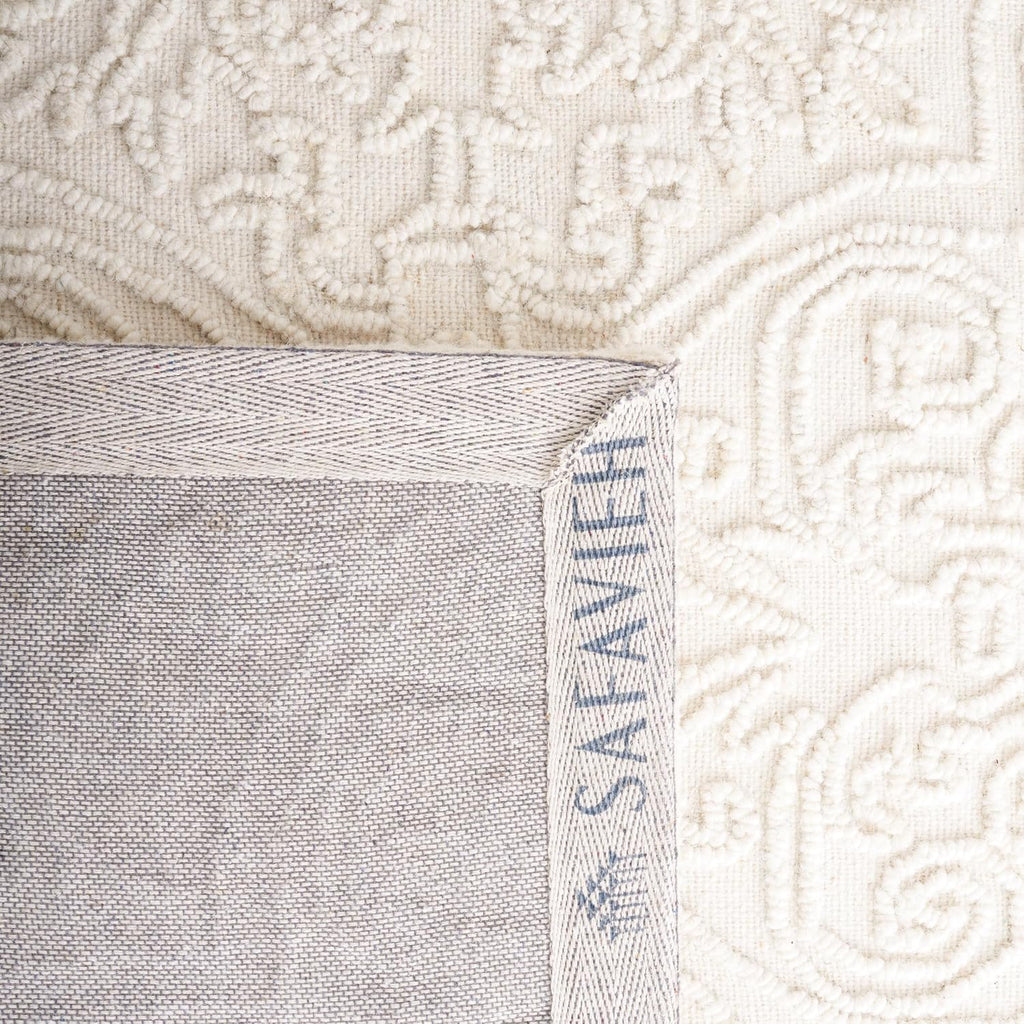 X Area Rug - 9' x 12', Ivory, Handmade Wool