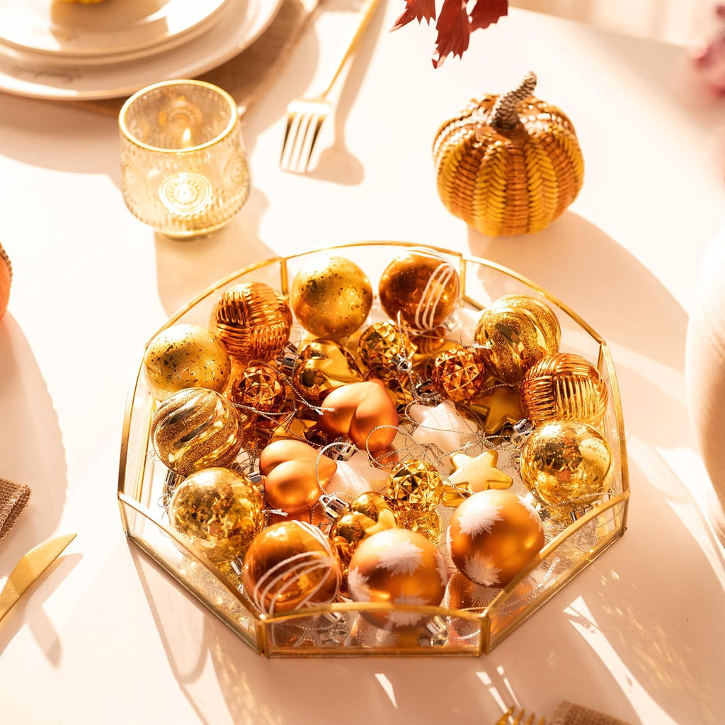 Fall Tree Ornaments Thanksgiving Decorations Home Decor - Set of 28