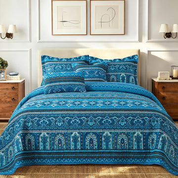 Cotton Quilts, 3 Pieces Quilt Bedding Set