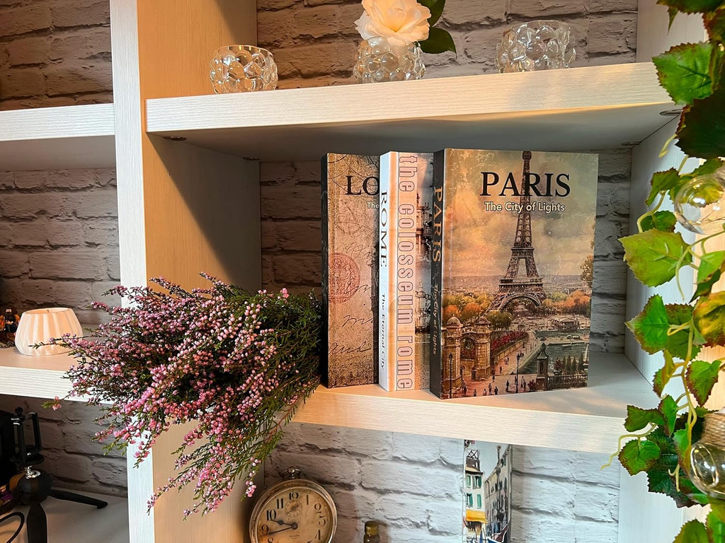 Decorative Books Decor, Beautiful Set of 3. Decorative Boxes, not pages inside. Libros Decorativos para Mesa de