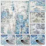 Washable Area Rugs for Living Room 8x10 - Large Neutral Modern Abstract Rug