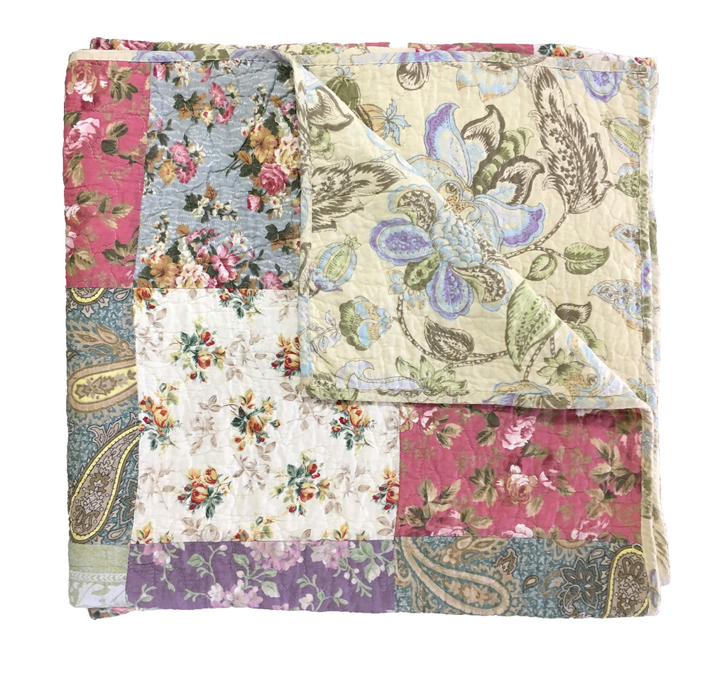 Home Blooming Prairie Quilted Patchwork Throw