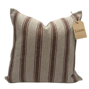 Throw Pillow Covers Stripe Brown Pillow Cover Spring Decorative Pillow Covers (Brown Stripes, 20" L x 20" W)