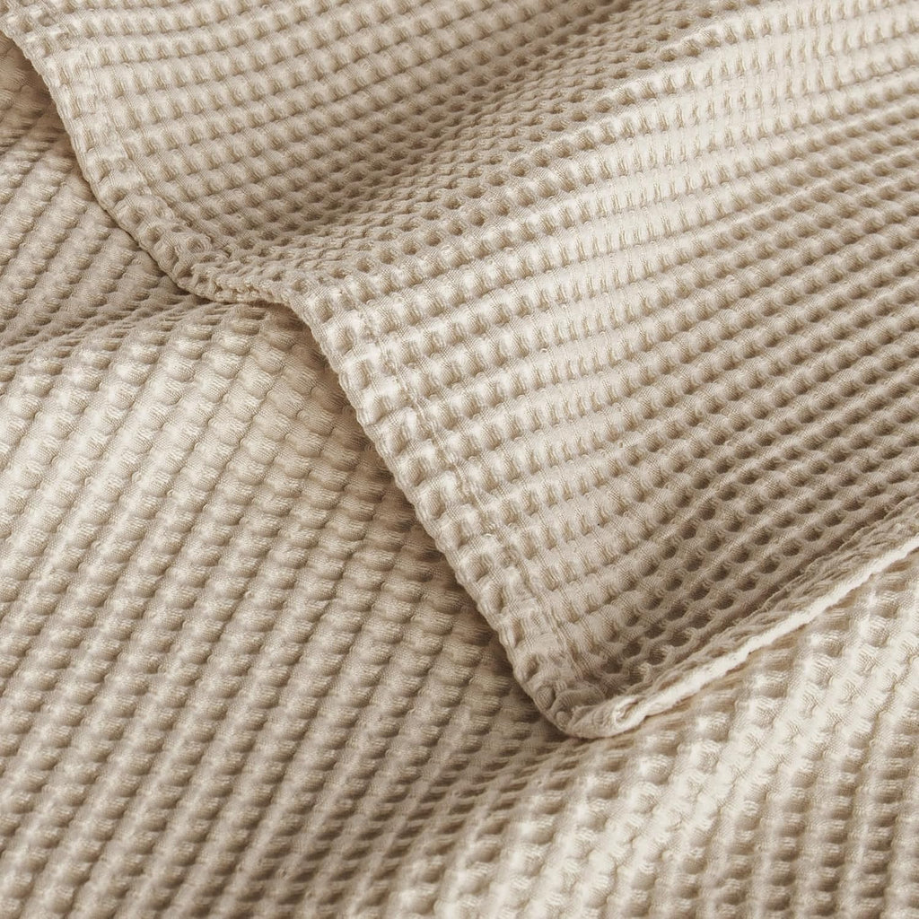 100% Cotton Waffle Throw Blanket, Lightweight and Breathable Gauze Muslin Blanket for Summer, Moisture-Wicking, Home
