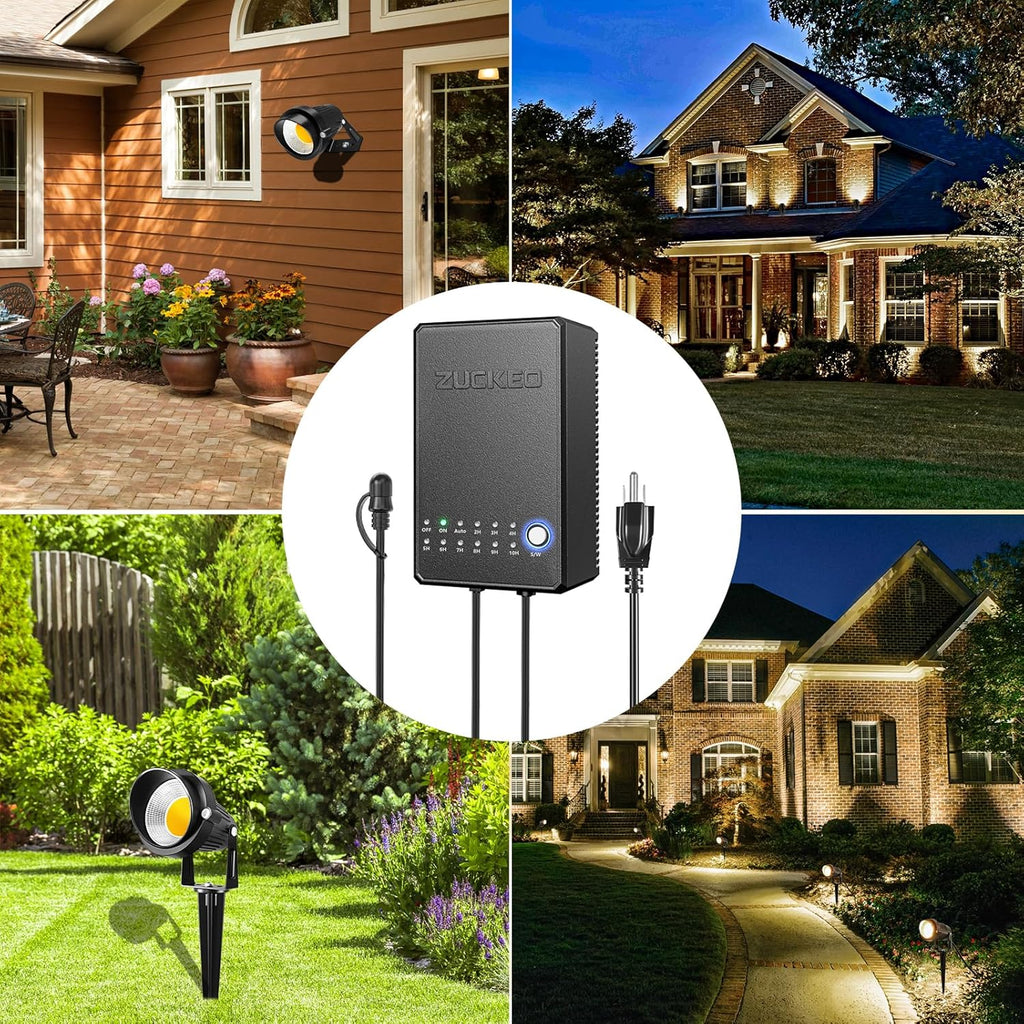 All-in-One Landscape Lighting Kit, 5W LED Low Voltage Landscape Lights with Transformer and 80FT Wire, Waterproof
