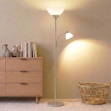 Sky Dome Plus LED Floor lamp, Torchiere Super Bright Floor Lamp with Reading Lamps & Offices