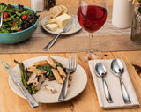 89-Piece Hammered 18/10 Stainless Steel Silverware Cutlery Set with Serving Set, Flatware Service for 12
