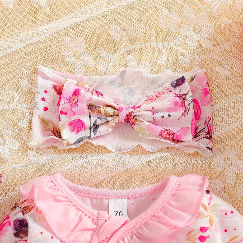 Preemie Newborn Baby Girl Romper Piece Set