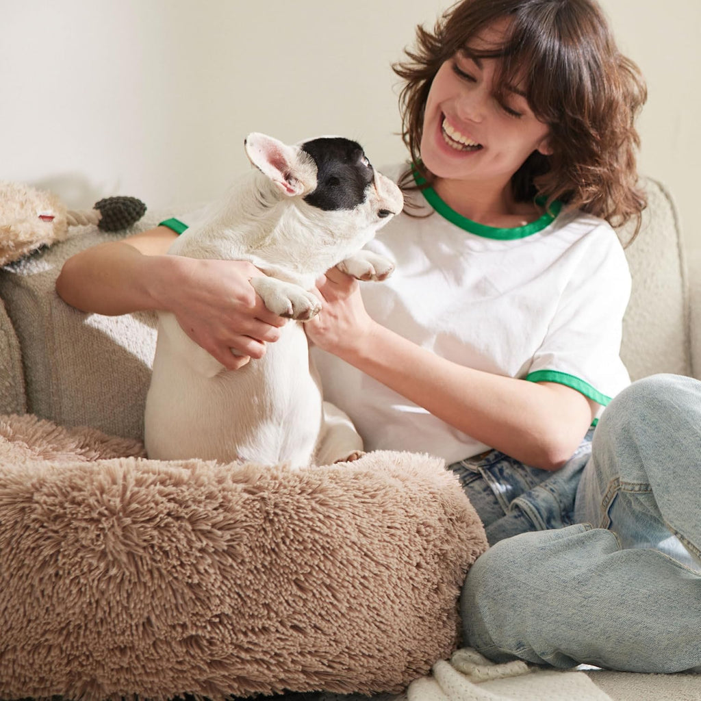 Calming Dog Beds Large Sized Dog - Donut Washable Large Pet Bed