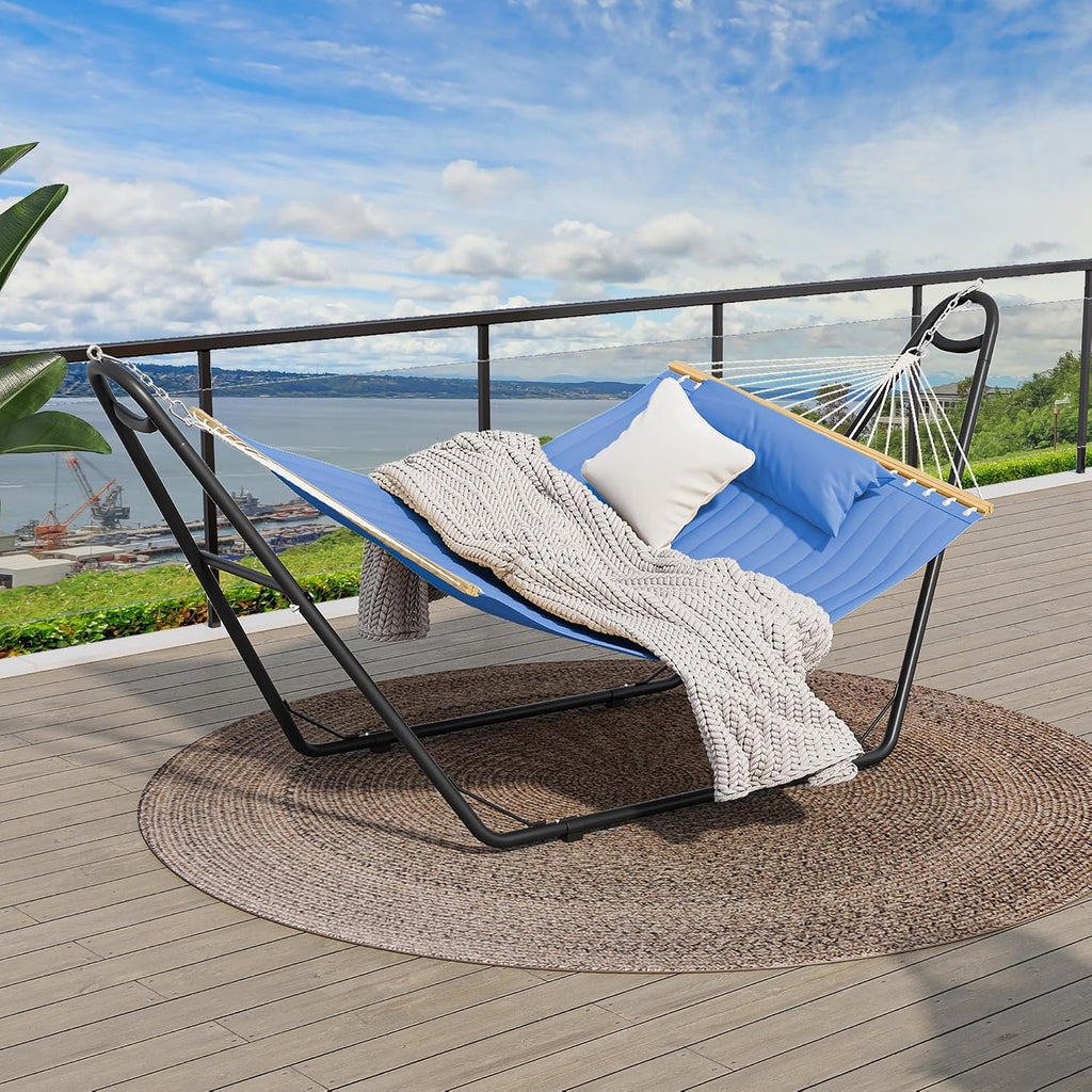 Hammock with Stand Included Hammock Heavy Duty Hammocks 12FT Waterproof Portable Hammock with Pillow Storage Bags