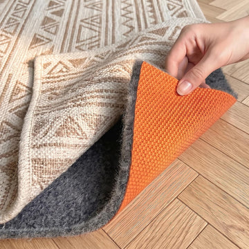 Rug Pad 9 x 12 Ft Non-Slip, Felt and Natural Rubber Backing, 1/4" Thick, Cushioned Gripper Pads, Keep Rugs in Place - Set of 108