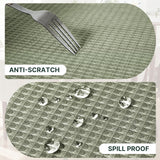 Rectangle Tablecloth Waffle Textured Waterproof Table Cloth Stain Resistant Wrinkle Free Washable De