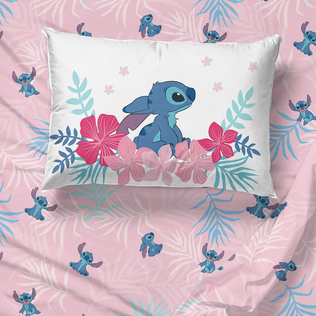 Lilo & Stitch Comforter Set - 5 Piece Kids Bed in a Bag Reversible Comforter & Sheet Set, Girls Bedding