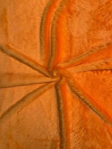 Faux Fur MINI Shaggy - 3/4" Pile - 60" Wide - Sold By The Yard (Orange)