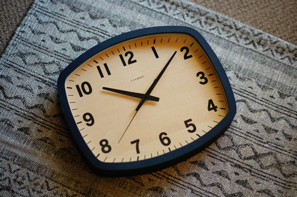 Japanese Wall Clocks-Handcrafted Solid North American Beech Wood, Battery Operated, Square Rustic Decorative, Made in