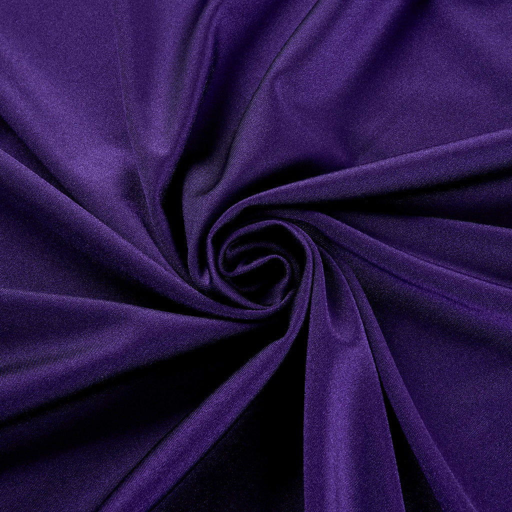 Activewear Spandex Stretch Knit Solid Purple, Fabric by the Yard