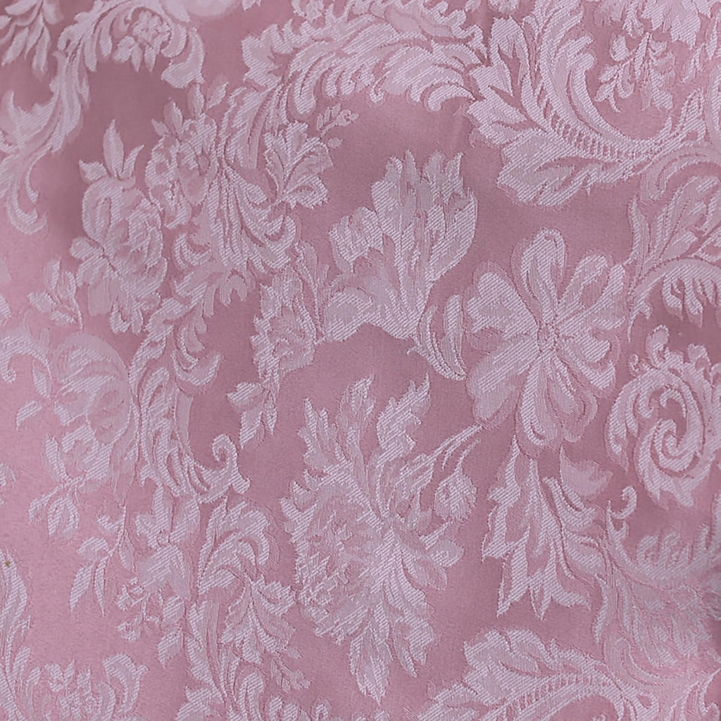 Miranda 60 x 120-Inch Rectangular Damask Tablecloth English Rose Pink