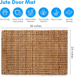 Handwoven Jute Rug - 2'x3', Natural Fiber Area Rug, Eco-Friendly, Durable, Versatile Accent Rug for 