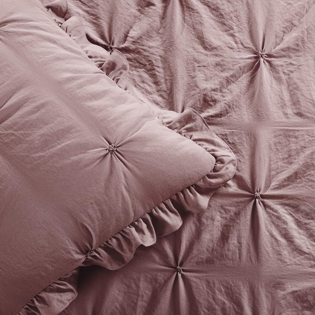 Ruffle Skirt Bedspread Set - Luxe 3 Piece Ruffled Bedding Set - Traditional Glam & Farmhouse Inspired
