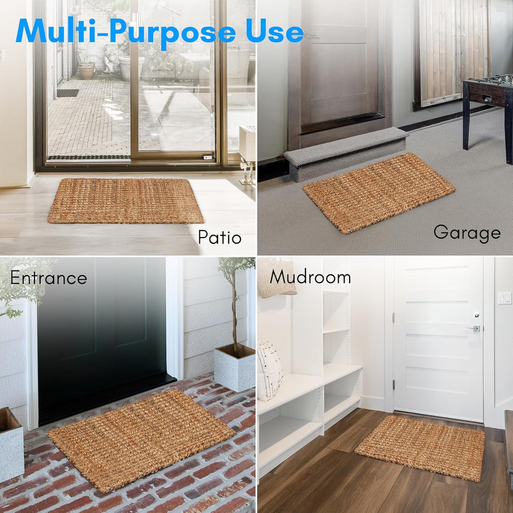 Handwoven Jute Rug - 2'x3', Natural Fiber Area Rug, Eco-Friendly, Durable, Versatile Accent Rug for 